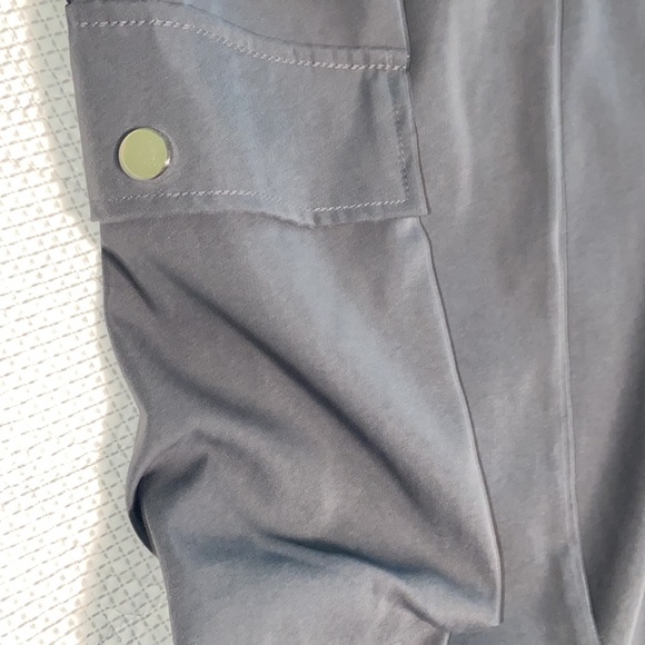 Gray baggy pants elastic waist with tie - Picture 3 of 6